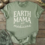 Printify T-Shirt Earth Mama Medicine Text T-Shirt