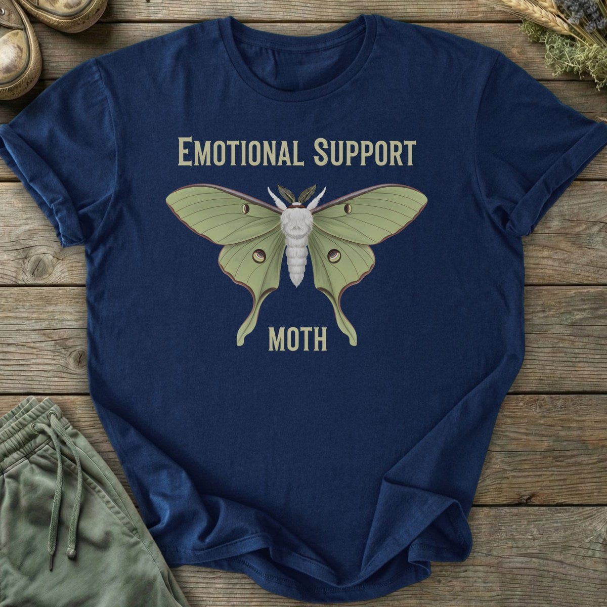 Printify T-Shirt Emotional Support Moth T-Shirt