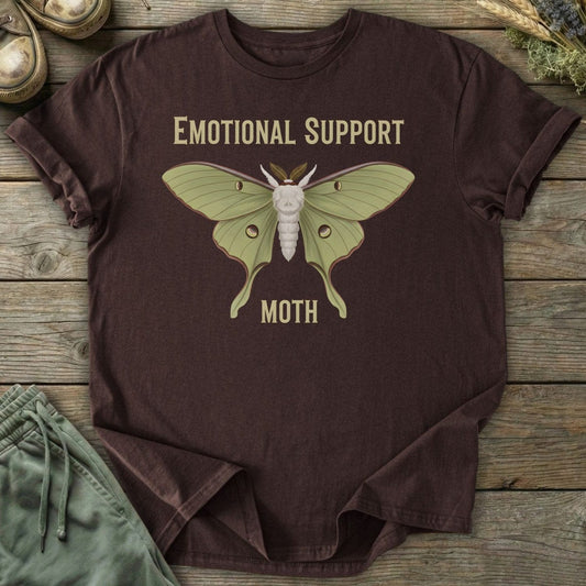 Printify T-Shirt Emotional Support Moth T-Shirt