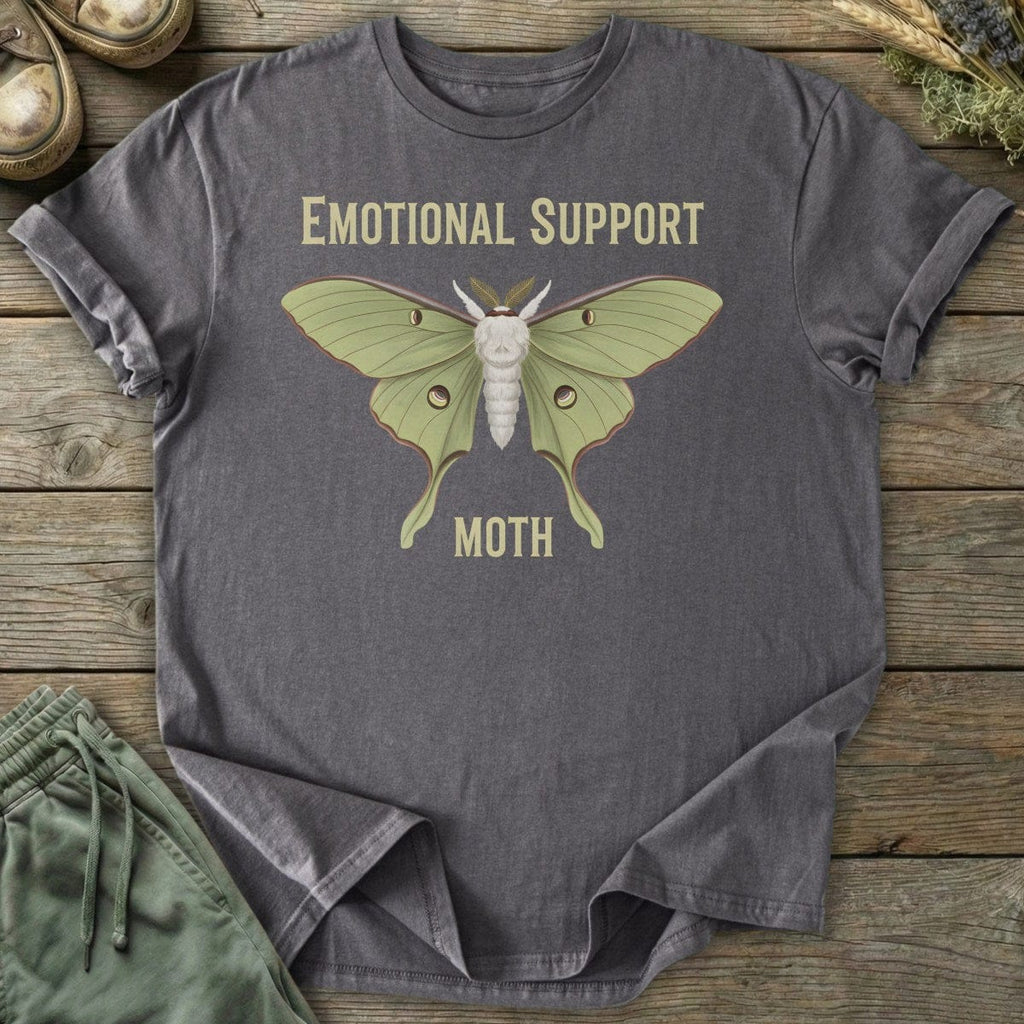 Printify T-Shirt Emotional Support Moth T-Shirt