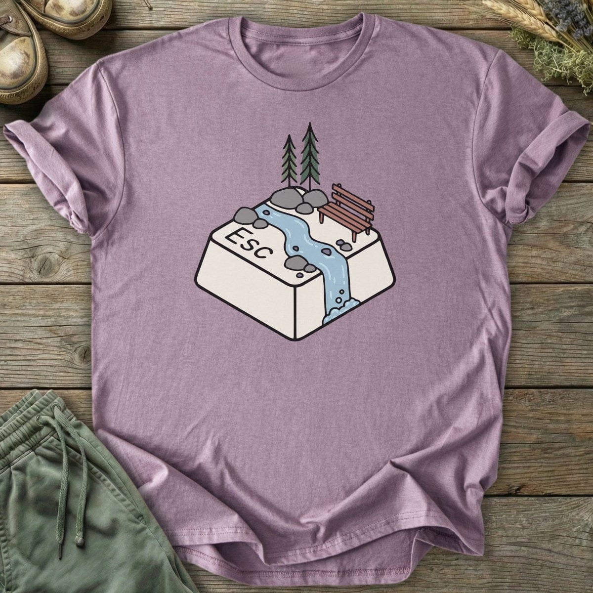 Printify T-Shirt Esc T-Shirt