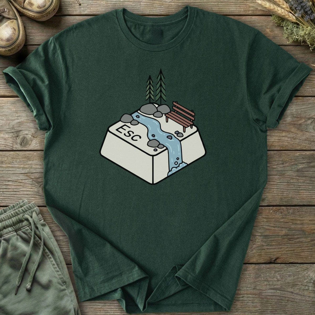 Printify T-Shirt Esc T-Shirt