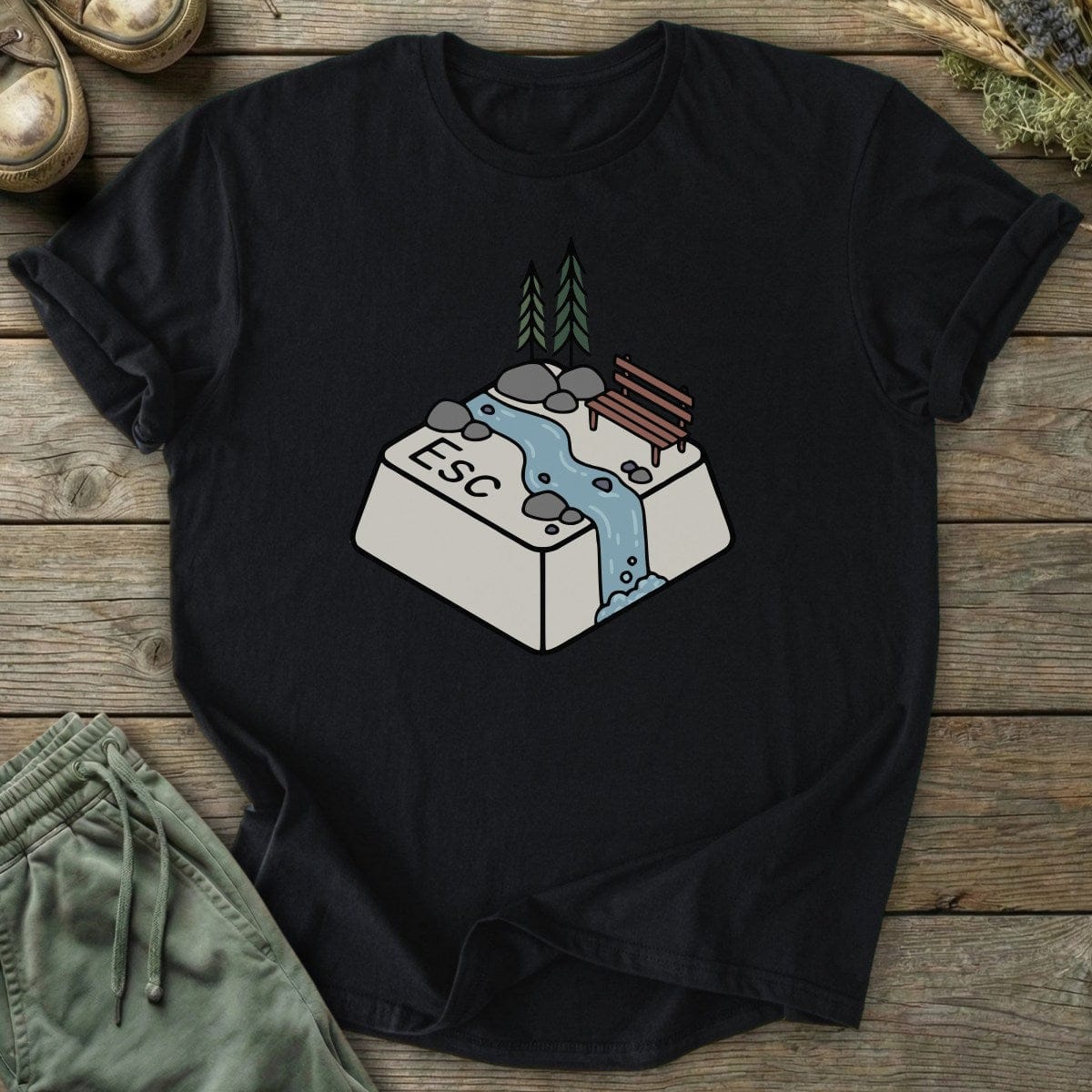 Printify T-Shirt Esc T-Shirt