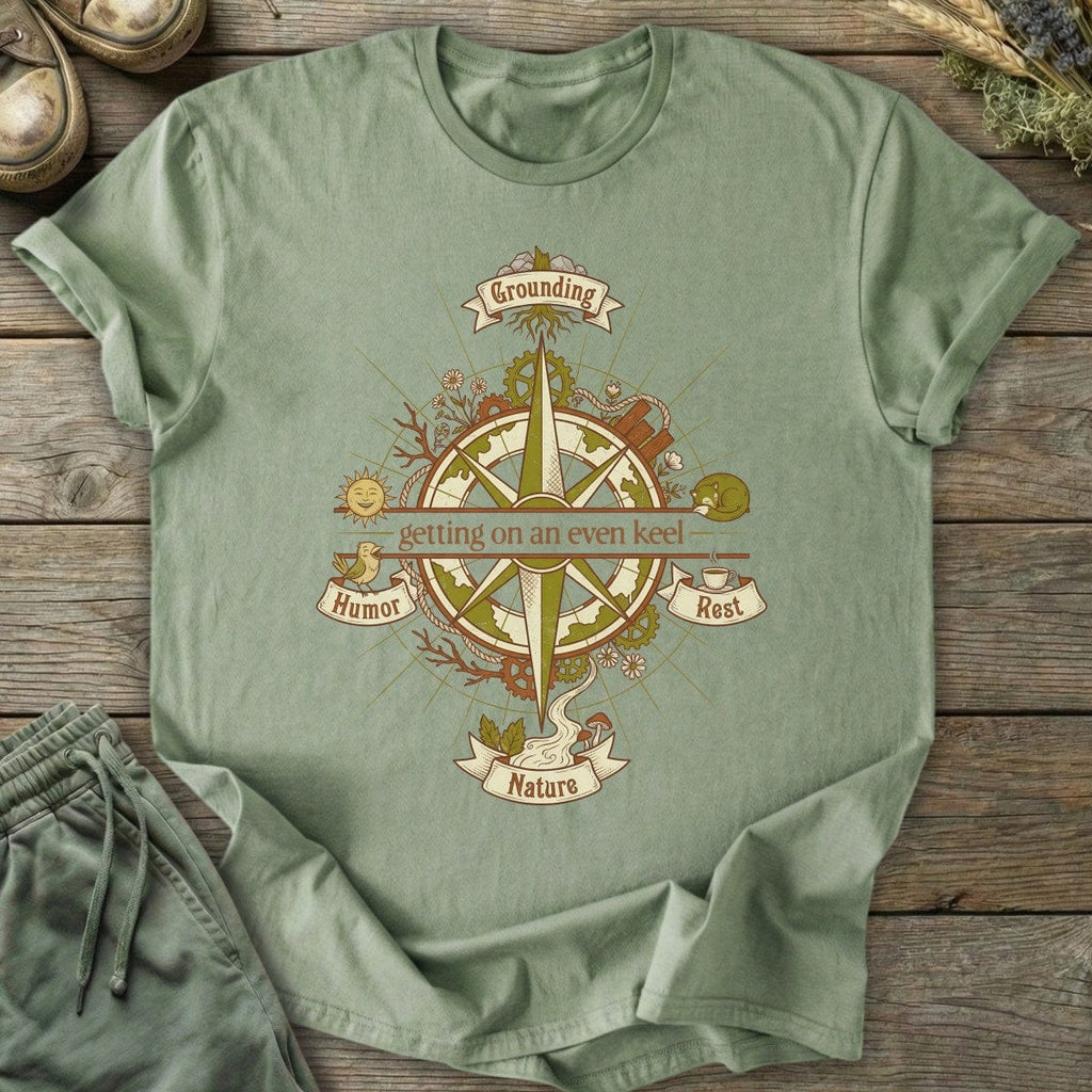 Printify T-Shirt Even Keel Compass T-Shirt