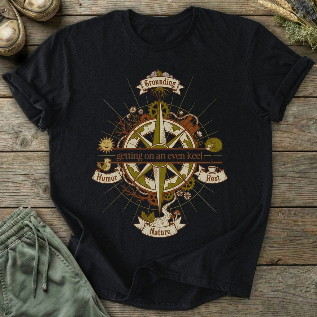 Printify T-Shirt Even Keel Compass T-Shirt