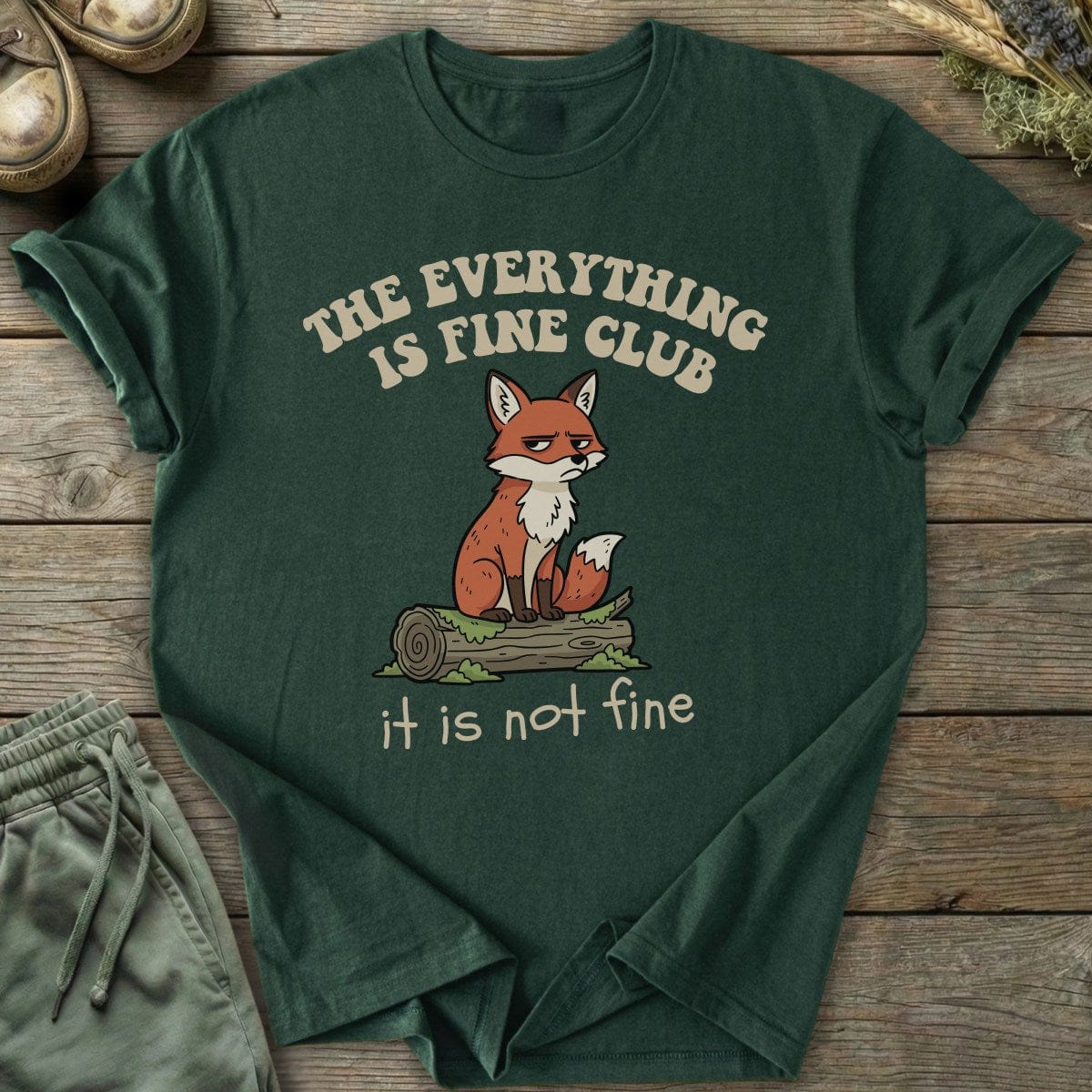 Printify T-Shirt Everything Is Fine T-Shirt