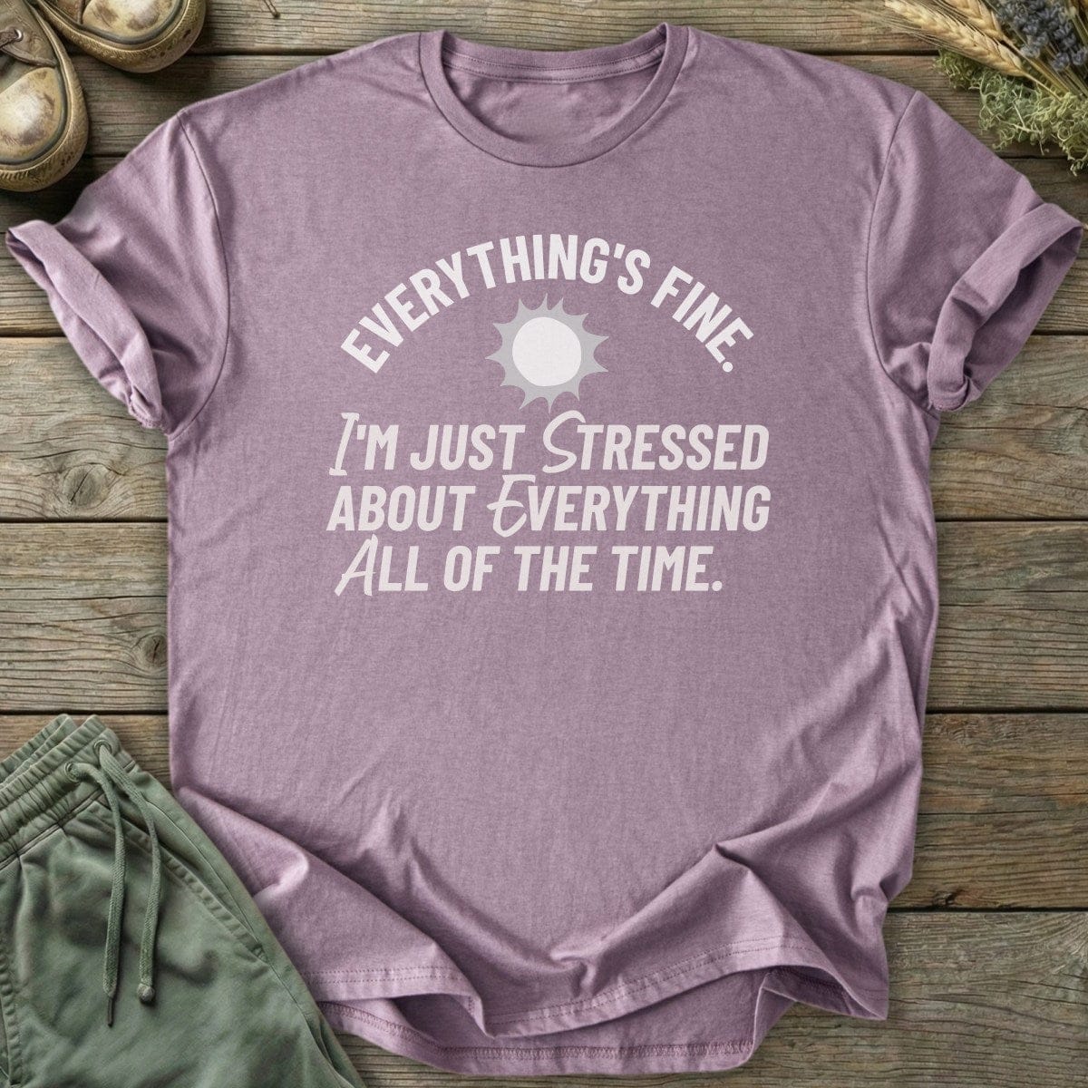 Printify T-Shirt Everythings Fine Sun T-Shirt