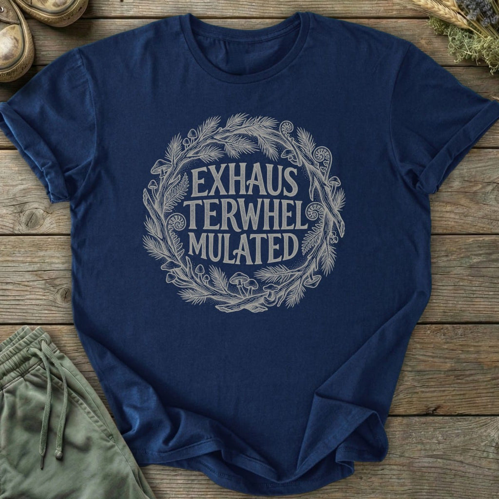 Printify T-Shirt Exhausted Overwhelmed Overstimulated T-Shirt
