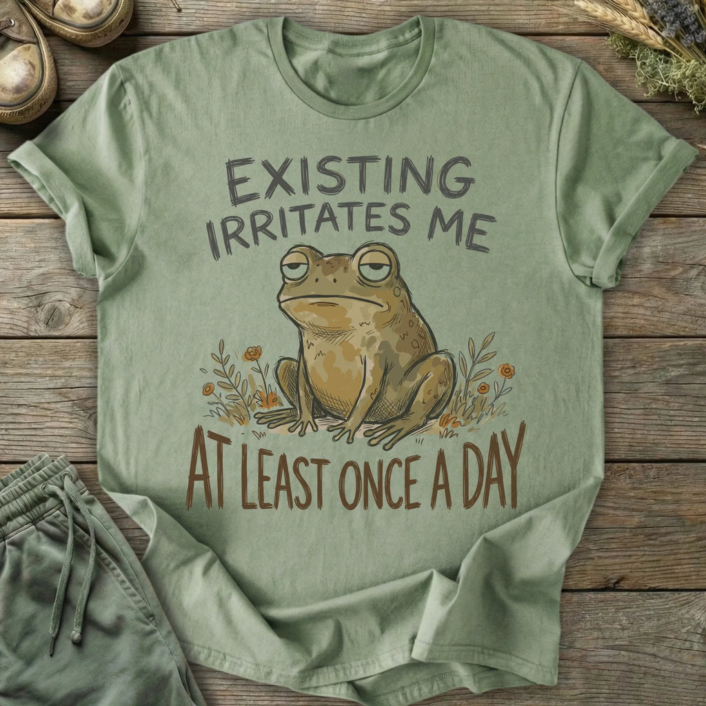 Printify T-Shirt Existing Irritates Me T-Shirt
