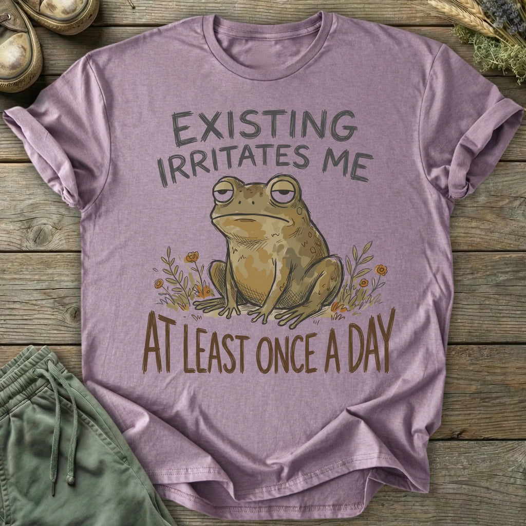Printify T-Shirt Existing Irritates Me T-Shirt