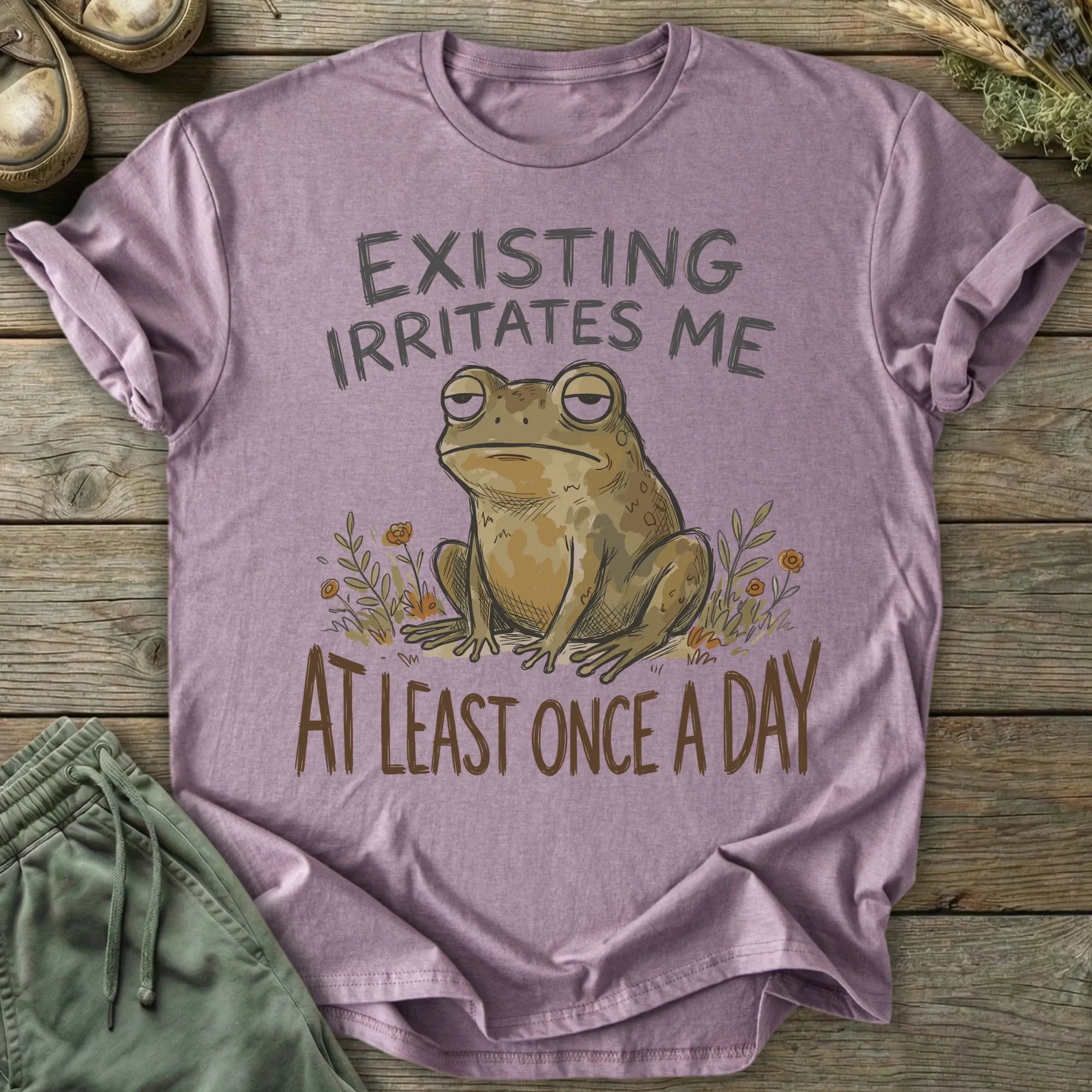 Printify T-Shirt Existing Irritates Me T-Shirt