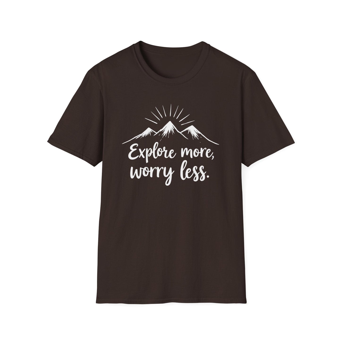 Printify T-Shirt Explore More Worry Less T-Shirt
