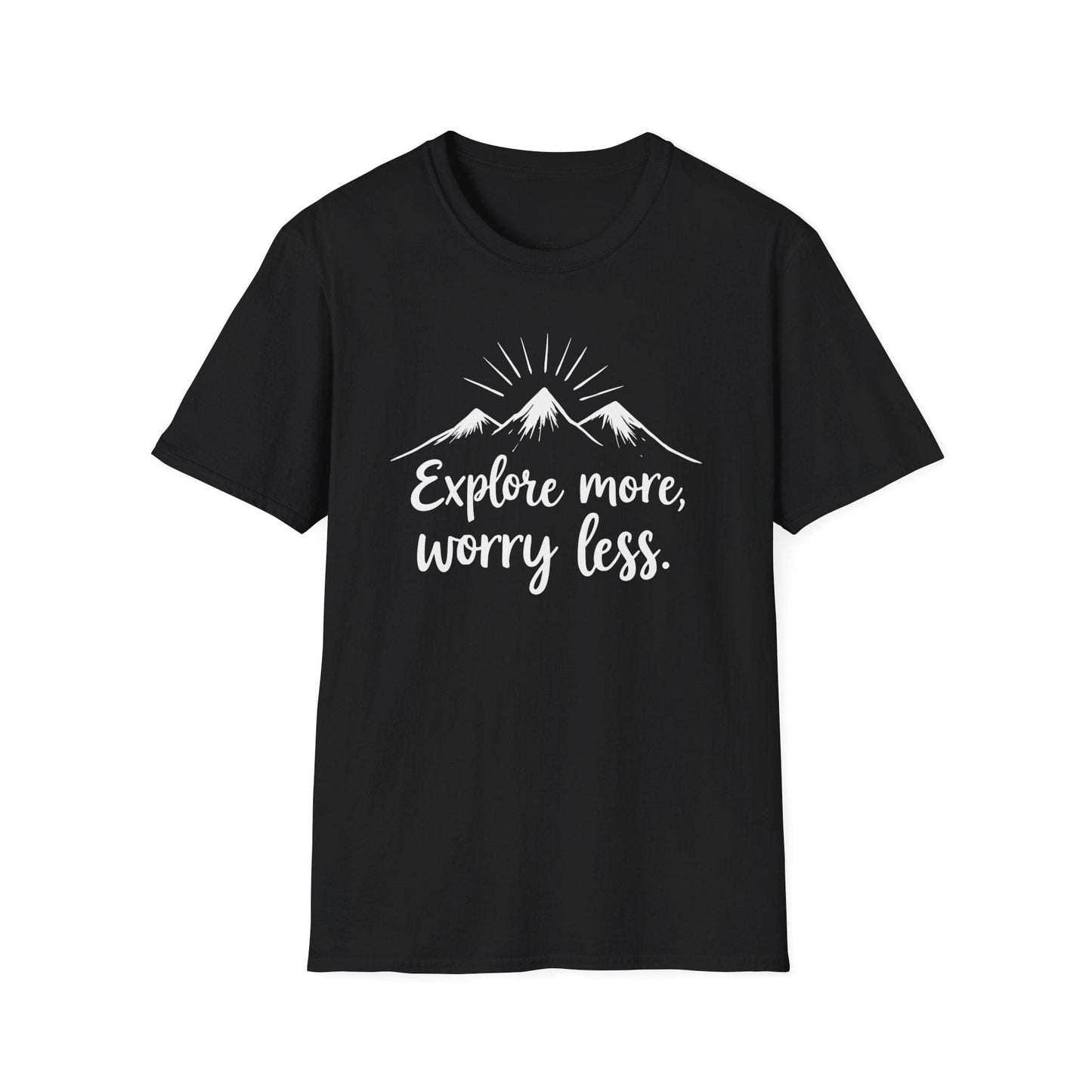 Printify T-Shirt Explore More Worry Less T-Shirt