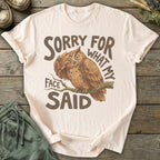 Printify T-Shirt Facepalm What My Face Said Owl T-Shirt