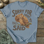 Printify T-Shirt Facepalm What My Face Said Owl T-Shirt