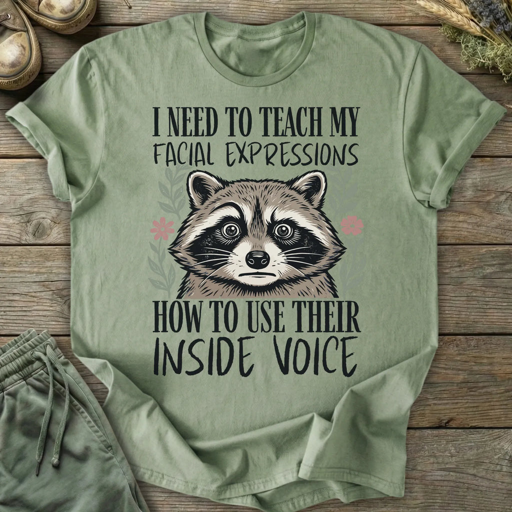 Printify T-Shirt Facial Expressions Inside Voice T-Shirt