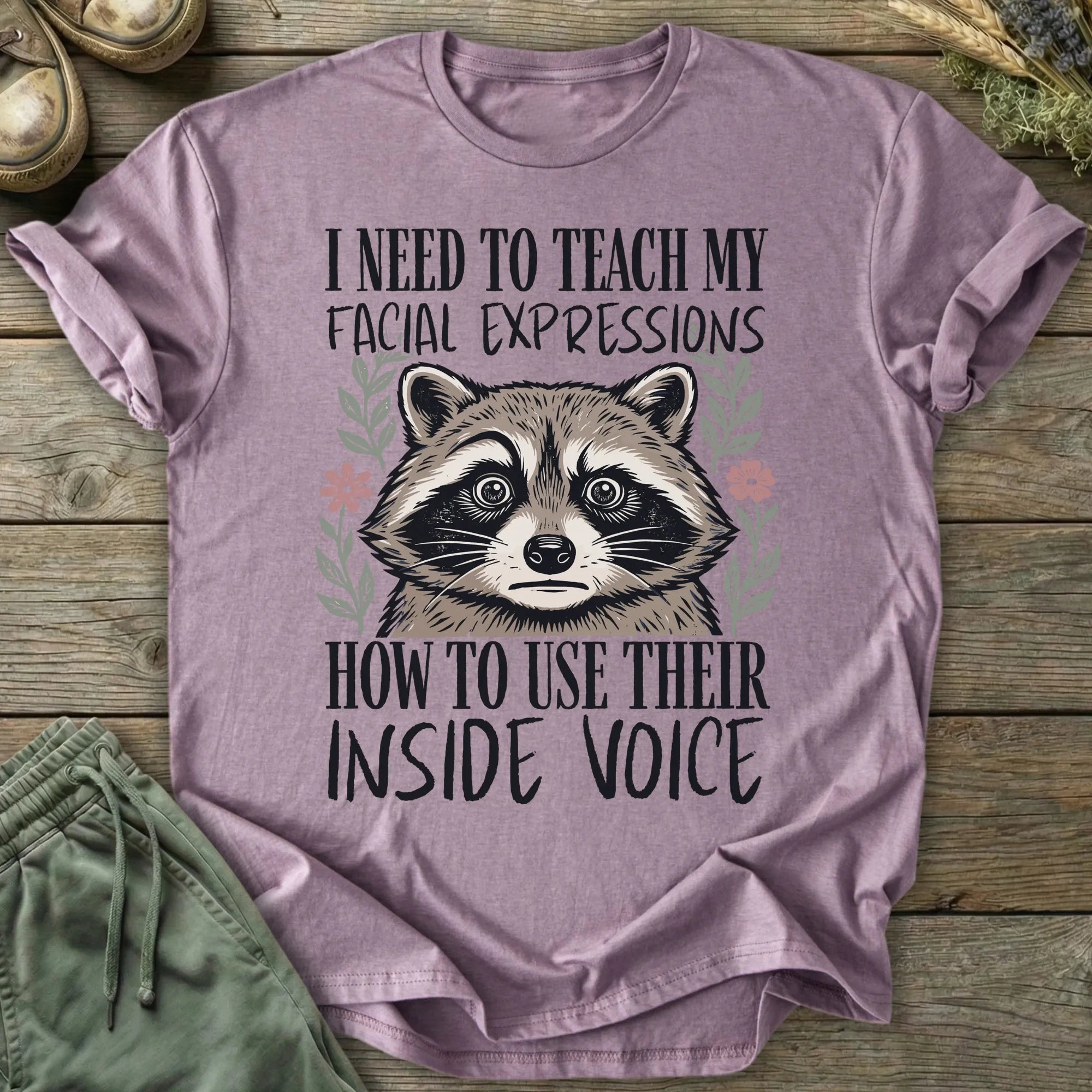 Printify T-Shirt Facial Expressions Inside Voice T-Shirt