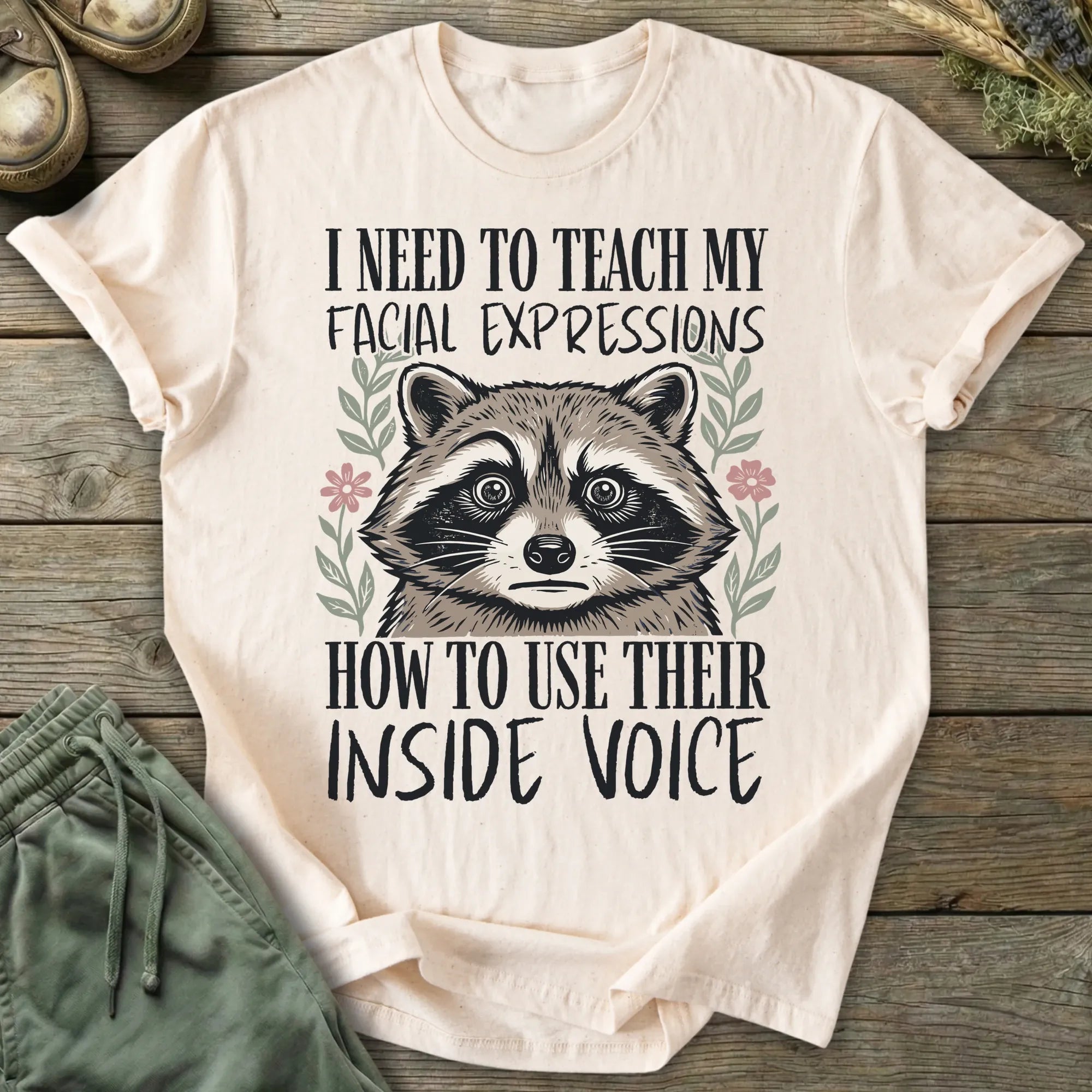 Printify T-Shirt Facial Expressions Inside Voice T-Shirt