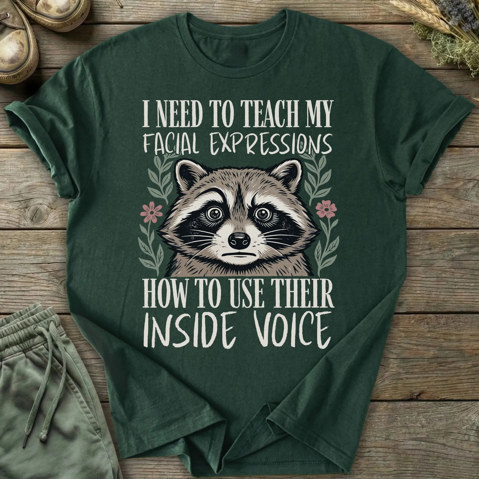Printify T-Shirt Facial Expressions Inside Voice T-Shirt
