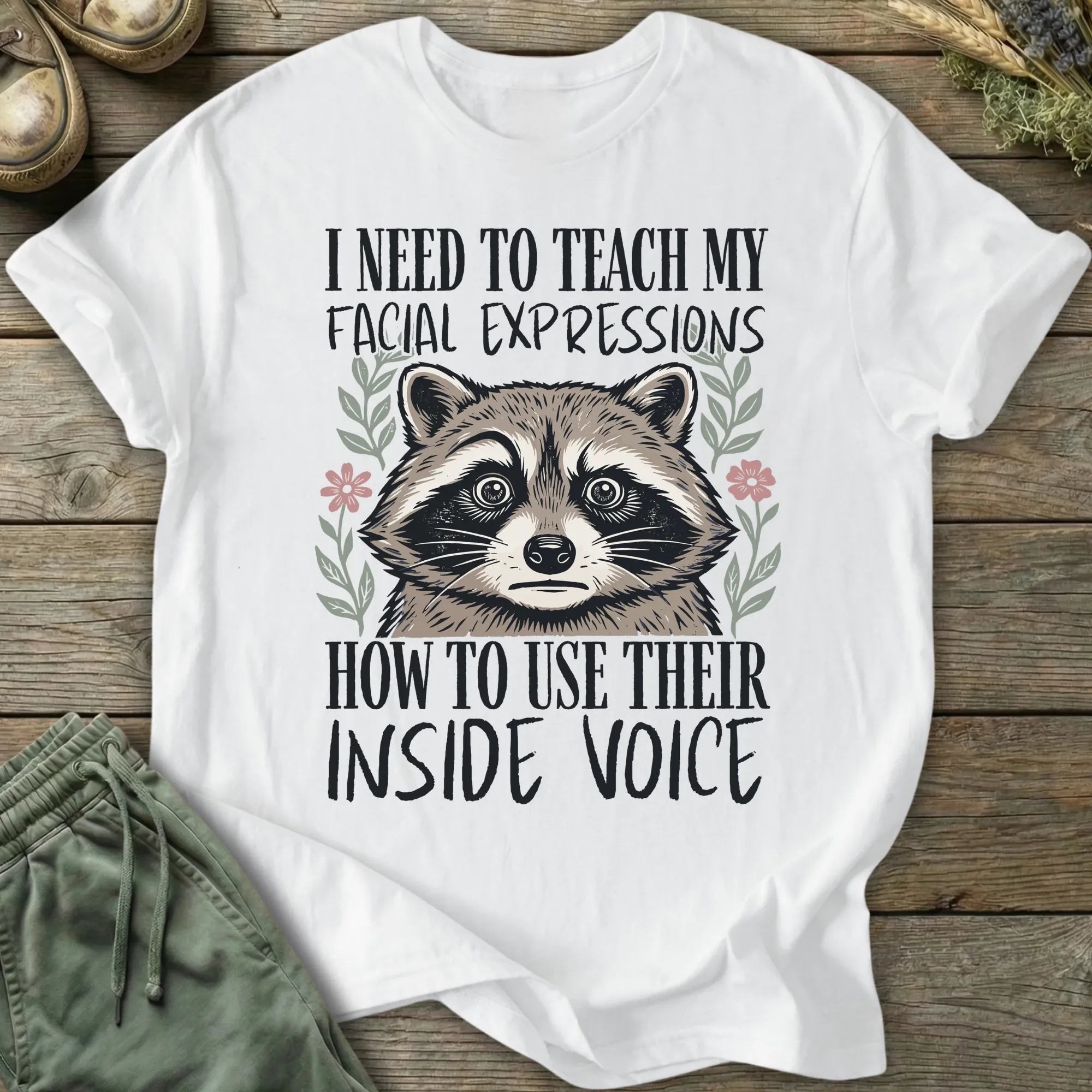 Printify T-Shirt Facial Expressions Inside Voice T-Shirt