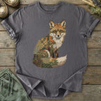 Printify T-Shirt Faux Patchwork Fox T-Shirt