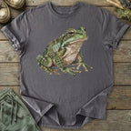 Printify T-Shirt Faux Patchwork Frog T-Shirt