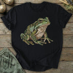 Printify T-Shirt Faux Patchwork Frog T-Shirt