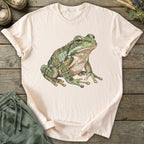 Printify T-Shirt Faux Patchwork Frog T-Shirt
