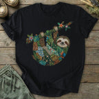 Printify T-Shirt Faux Patchwork Sloth T-Shirt