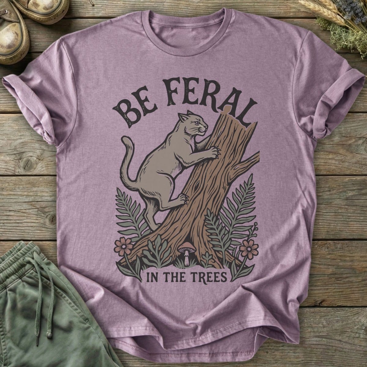 Printify T-Shirt Feral In The Trees T-Shirt