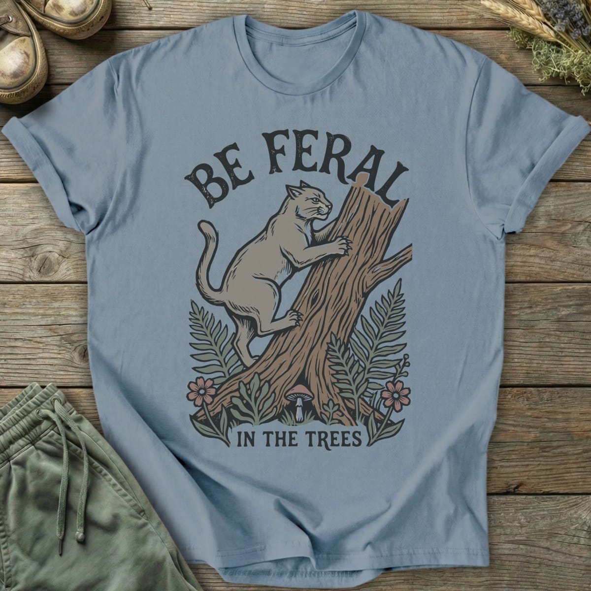 Printify T-Shirt Feral In The Trees T-Shirt