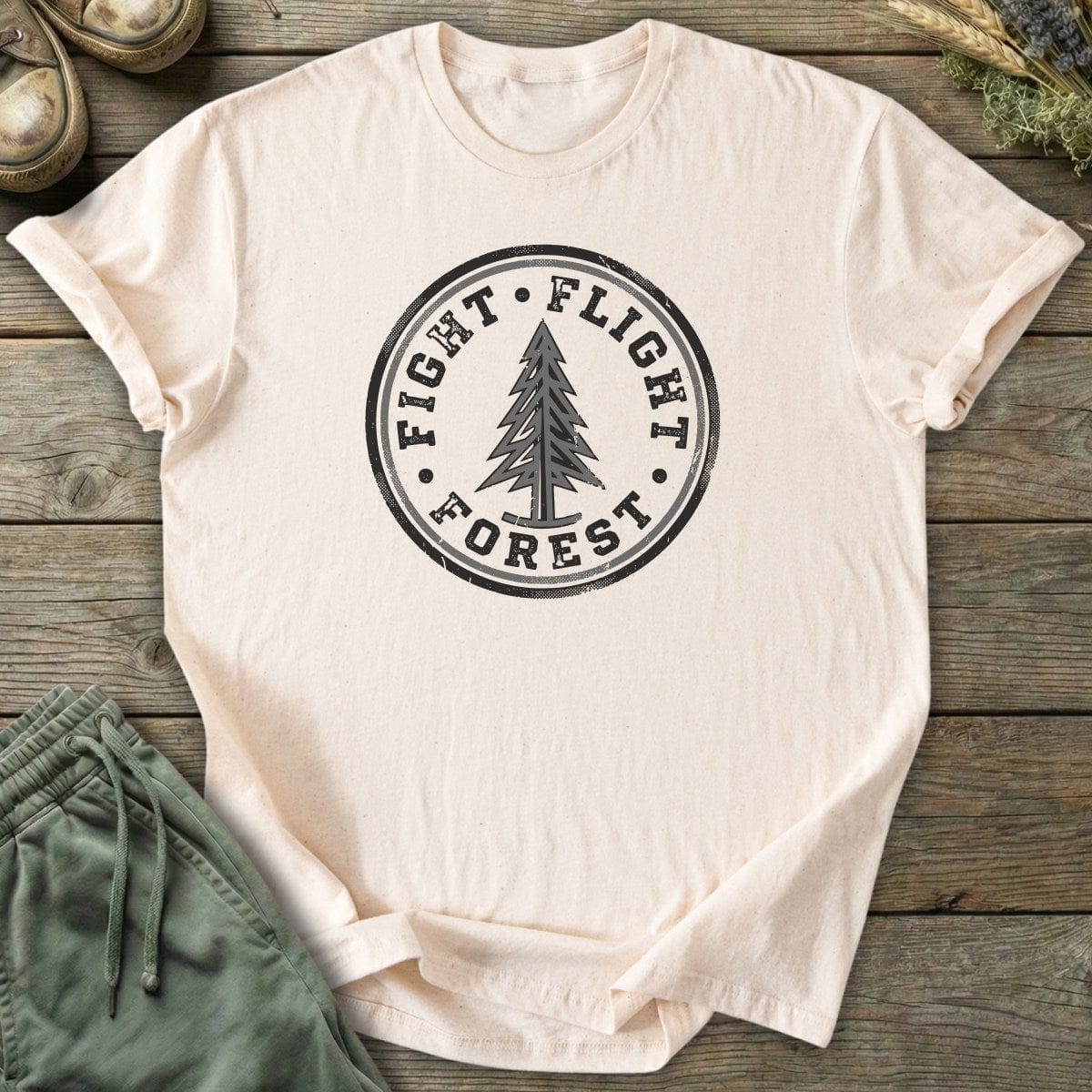 Printify T-Shirt Fight Flight Forest T-Shirt