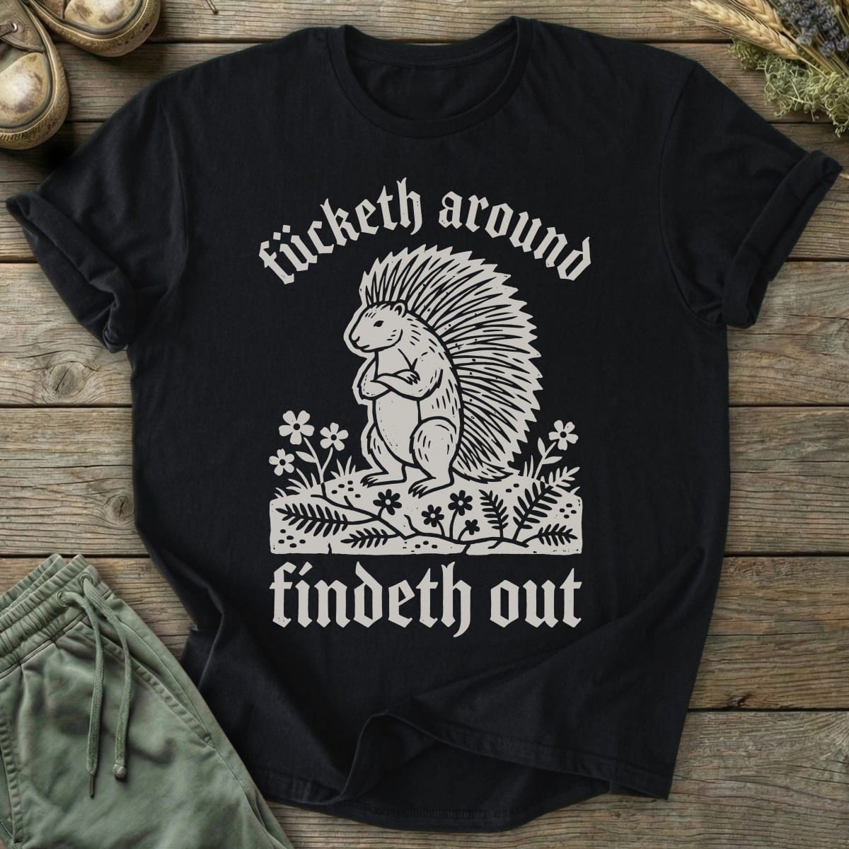 Printify T-Shirt Findeth Out T-Shirt