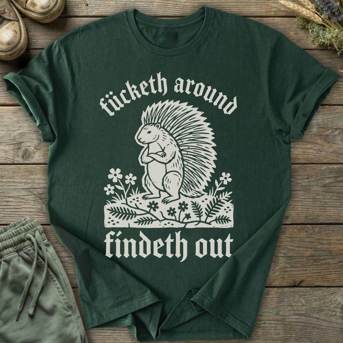 Printify T-Shirt Findeth Out T-Shirt