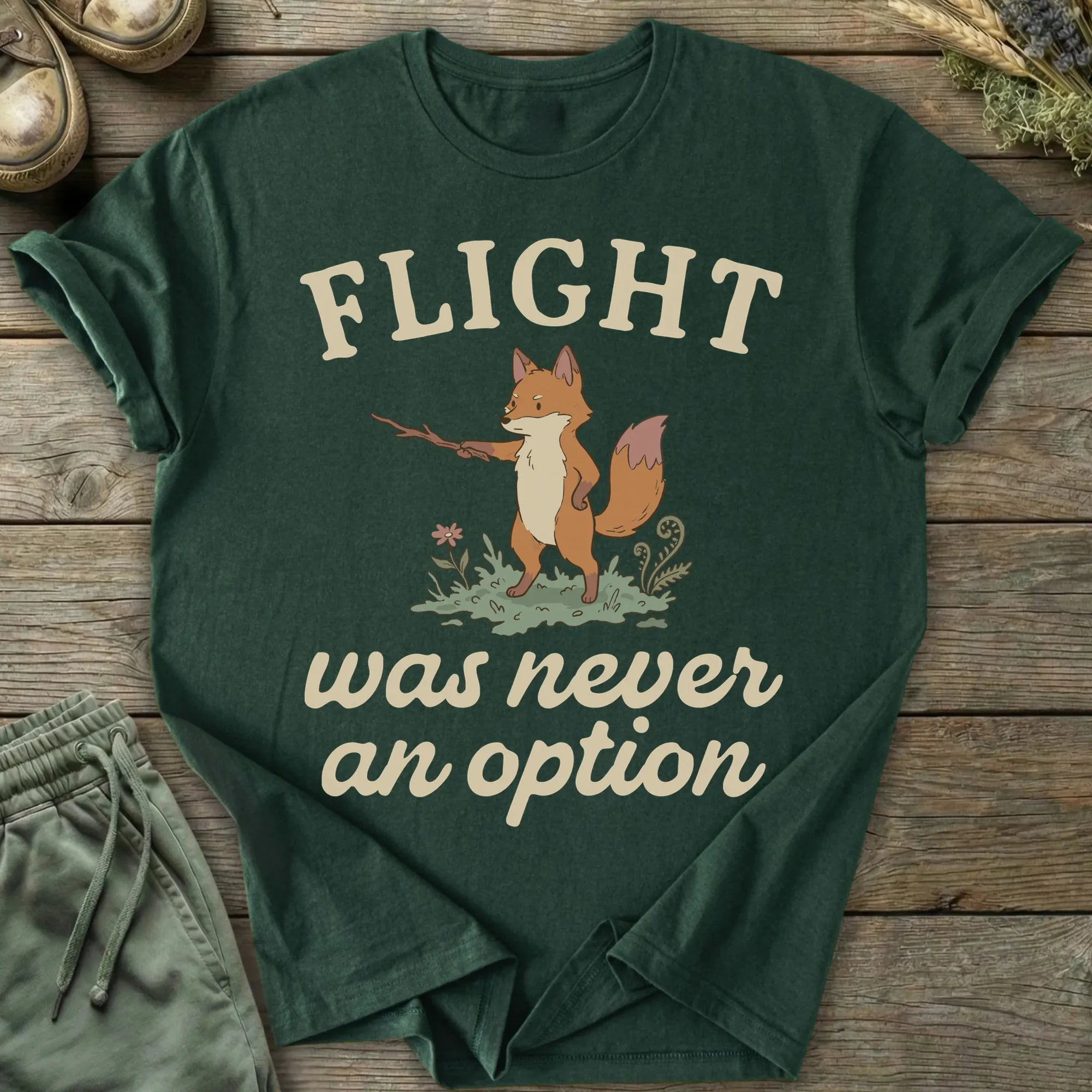 Printify T-Shirt Flight Never An Option T-Shirt