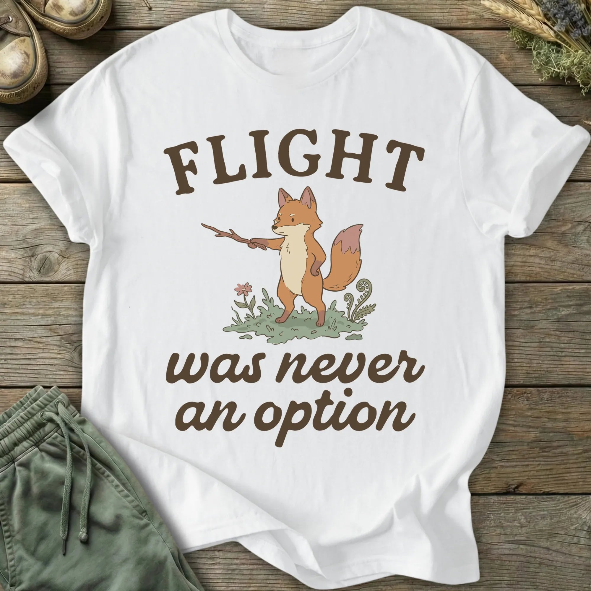 Printify T-Shirt Flight Never An Option T-Shirt