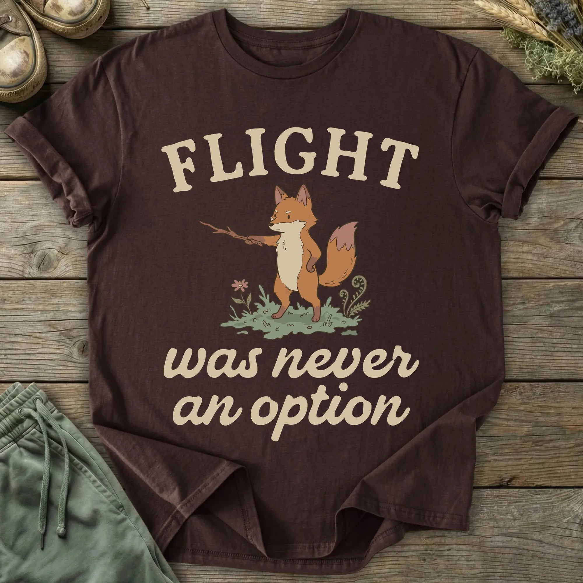 Printify T-Shirt Flight Never An Option T-Shirt