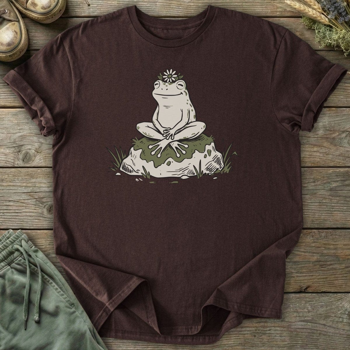 Printify T-Shirt Flower Frog T-Shirt