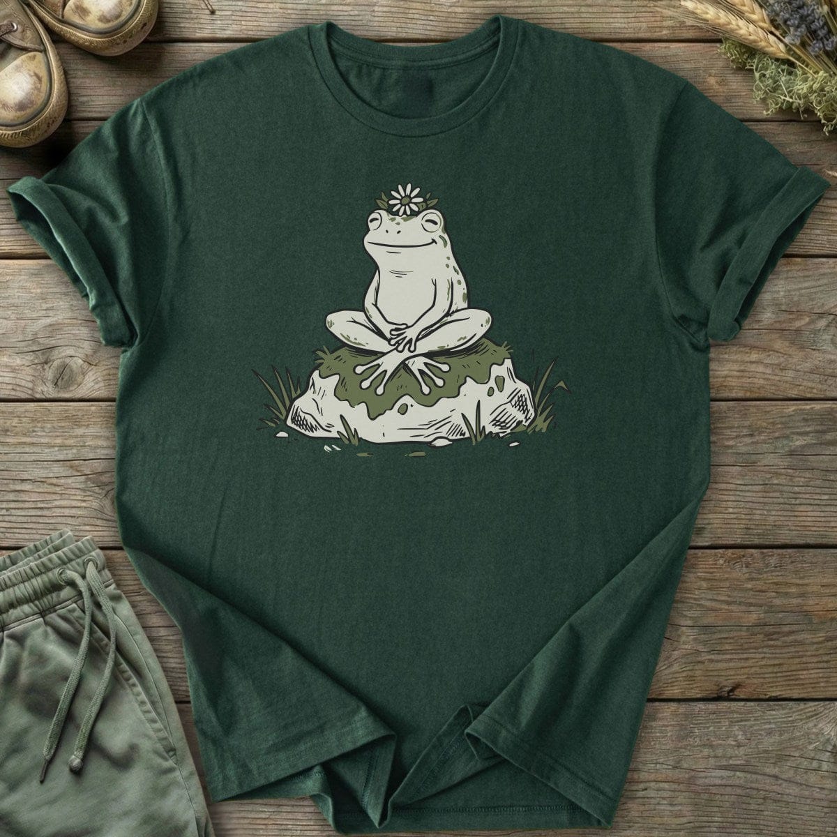 Printify T-Shirt Flower Frog T-Shirt