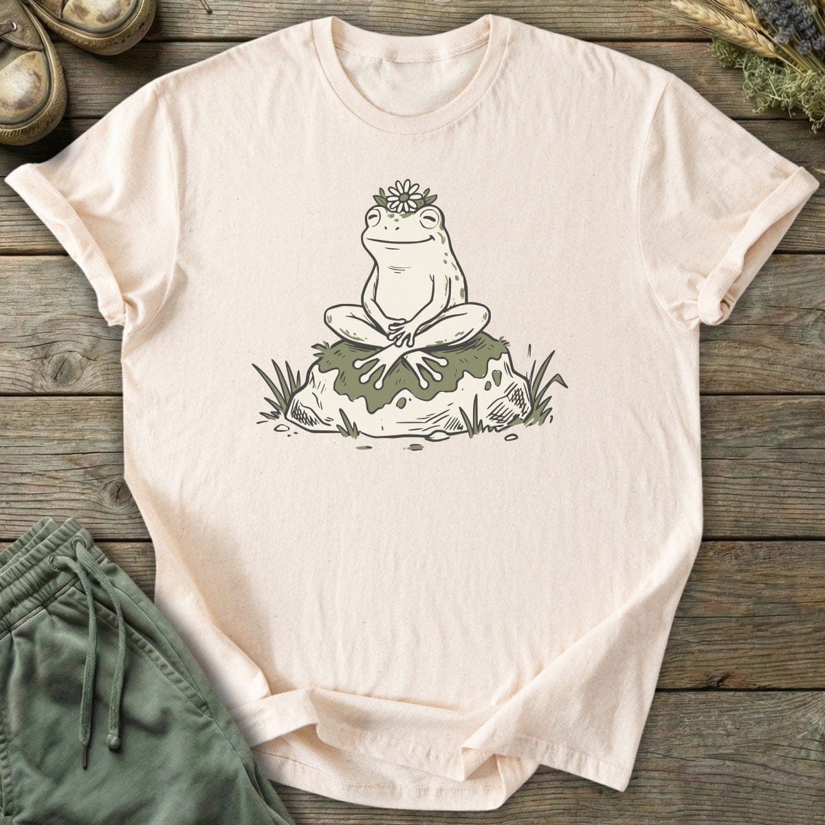 Printify T-Shirt Flower Frog T-Shirt