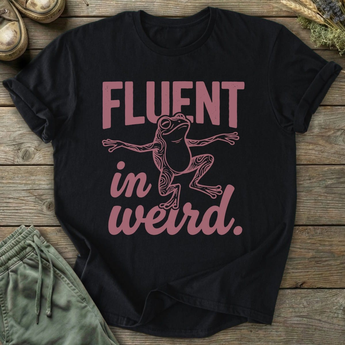 Printify T-Shirt Fluent In Weird T-Shirt