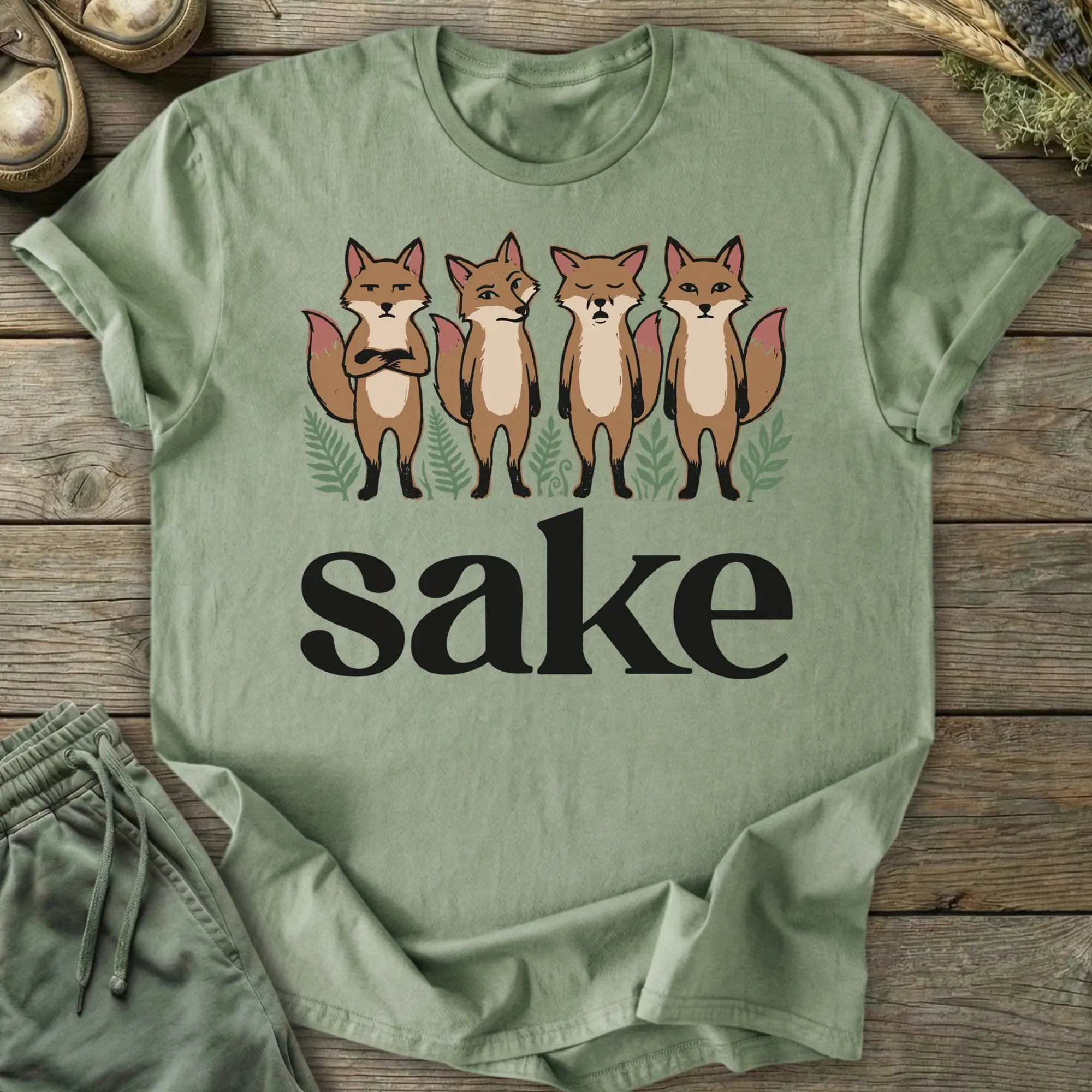 Printify T-Shirt Four Fox Sake T-Shirt