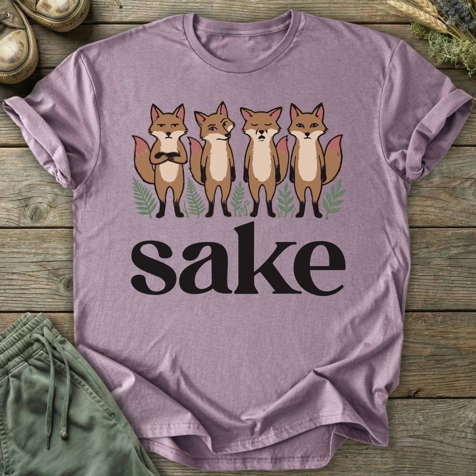 Printify T-Shirt Four Fox Sake T-Shirt