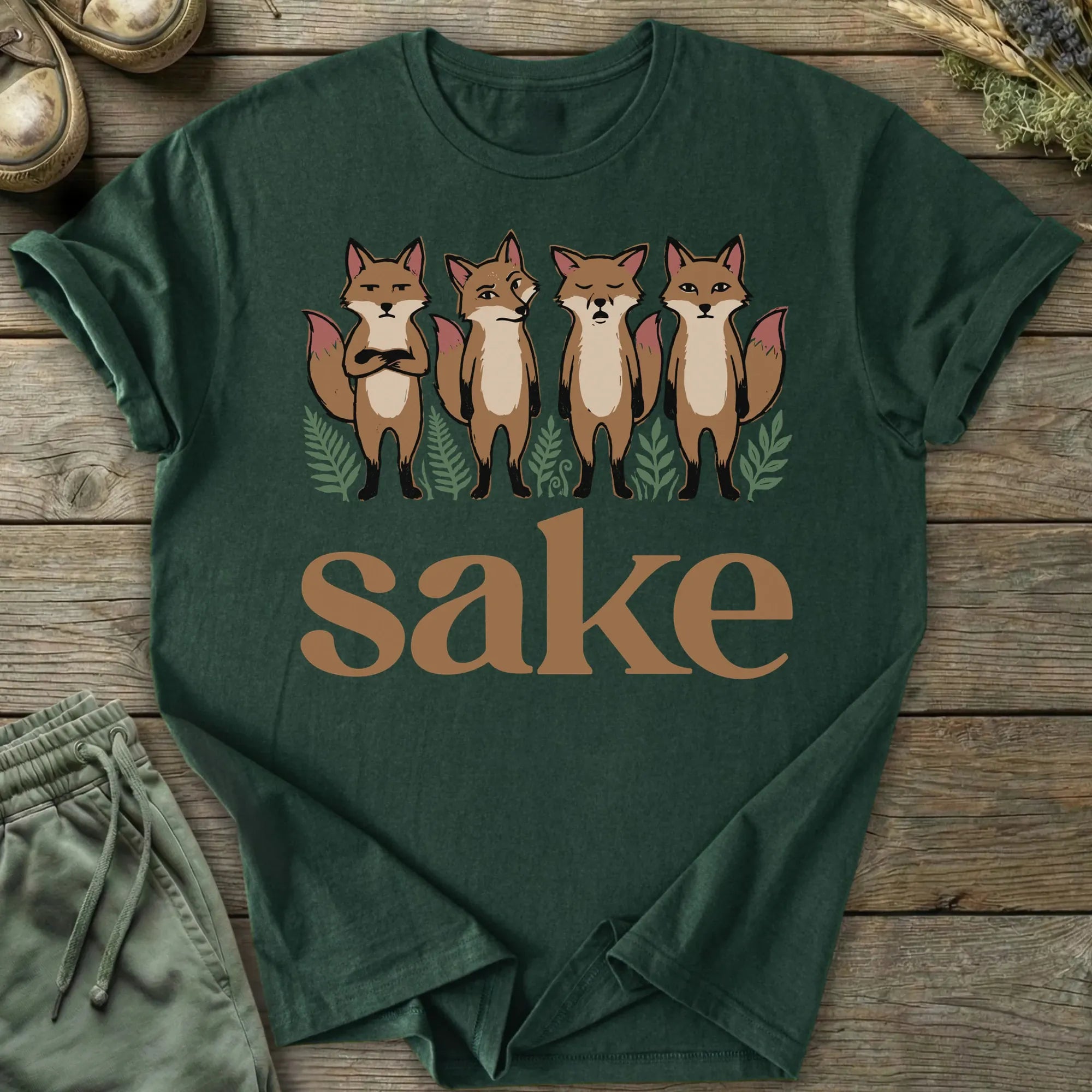 Printify T-Shirt Four Fox Sake T-Shirt