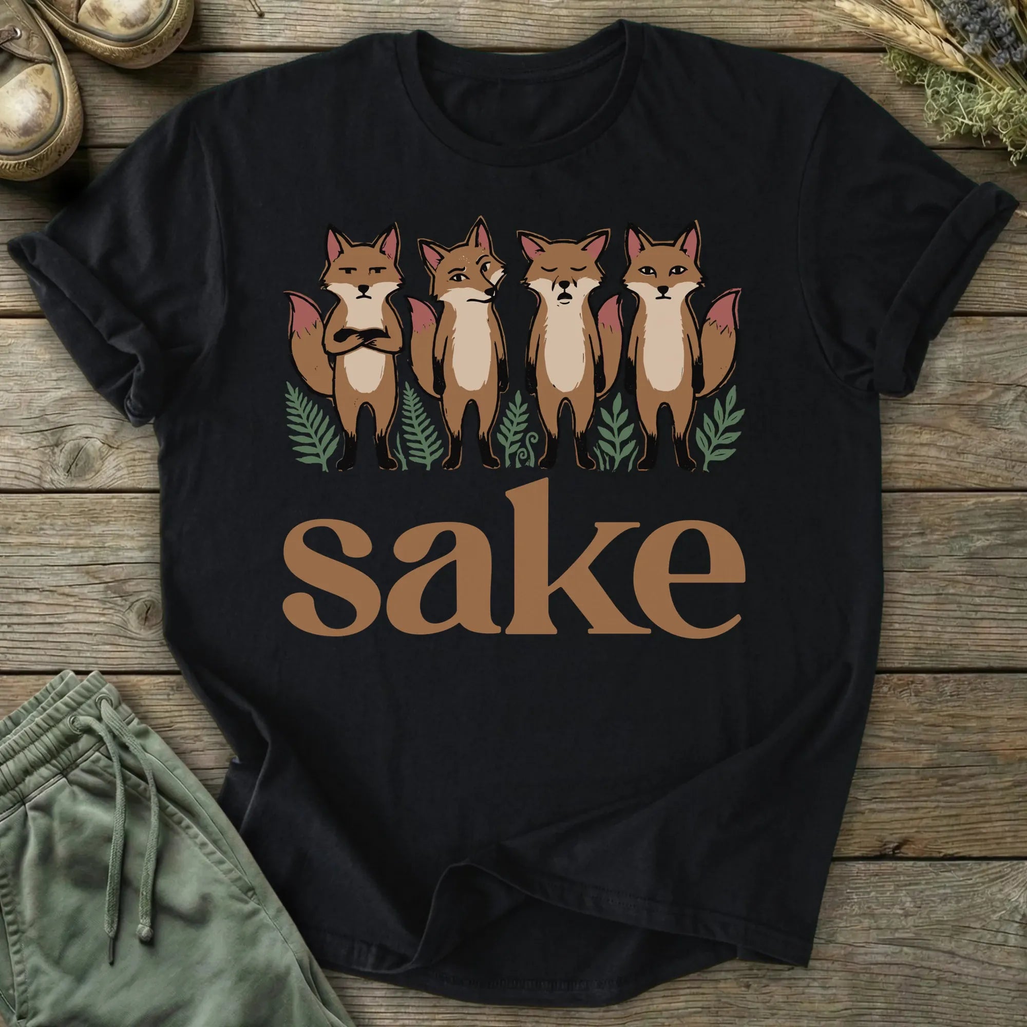 Printify T-Shirt Four Fox Sake T-Shirt