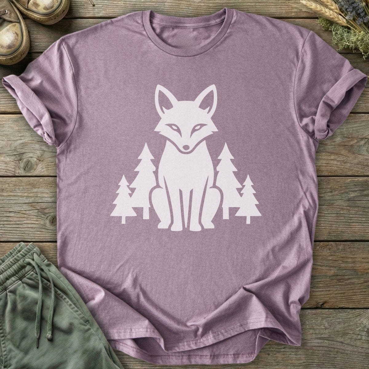 Printify T-Shirt Fox And Forest T-Shirt
