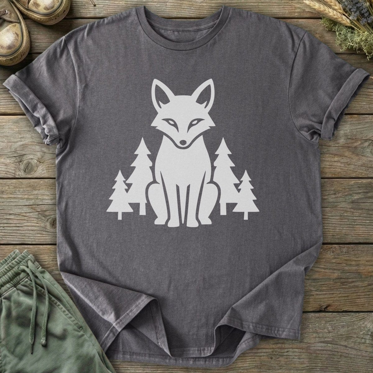 Printify T-Shirt Fox And Forest T-Shirt