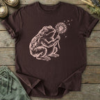 Printify T-Shirt Frog Blowing Dandelion T-Shirt