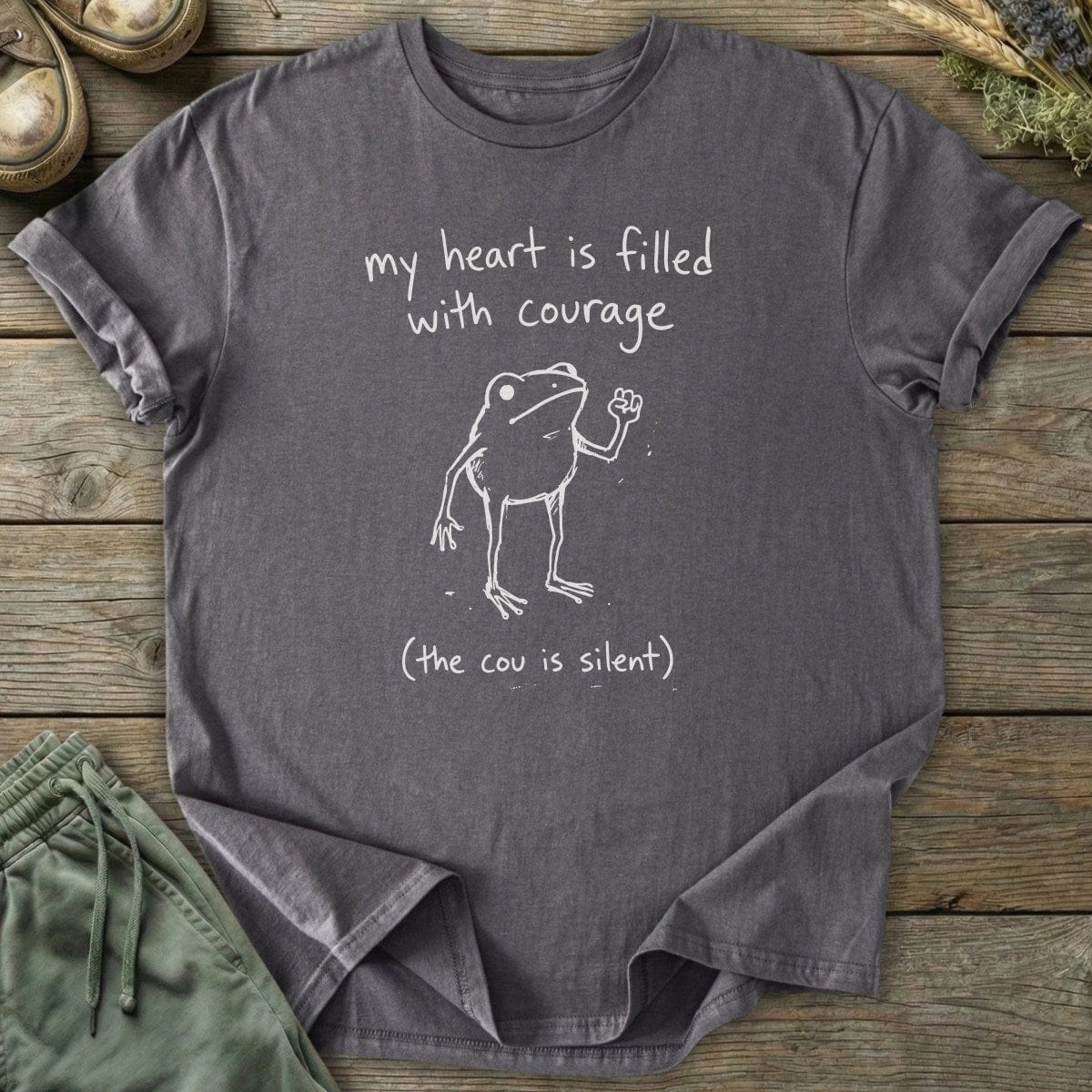 Printify T-Shirt Frog Courage T-Shirt