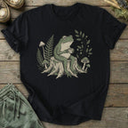 Printify T-Shirt Frog Drinking On Stump T-Shirt